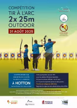 HAC - affiche de promotion du concours tir extérieur 2x25m du 31 aout 2025